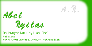 abel nyilas business card